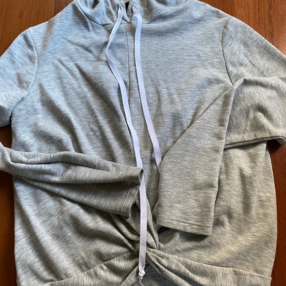 Drew grey twist front hoodie - Picture 4 of 10